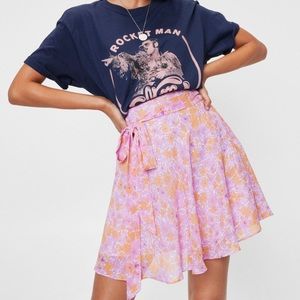 Nasty Gal NWT | Chiffon Belted Mini Skirt | size 6